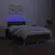 Produktbild 5 för Ramsäng med madrass & LED mörkbrun 120x190 cm tyg