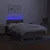 Produktbild 5 för Ramsäng med madrass & LED taupe 120x190 cm tyg