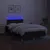 Produktbild 5 för Ramsäng med madrass & LED svart 120x190 cm tyg