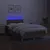 Produktbild 5 för Ramsäng med madrass & LED taupe 120x190 cm tyg