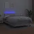 Produktbild 4 för Ramsäng med madrass & LED vit 120x190 cm konstläder