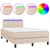 Produktbild 2 för Ramsäng med madrass & LED cappuccino 120x190 cm konstläder