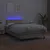 Produktbild 4 för Ramsäng med madrass & LED cappuccino 120x190 cm konstläder