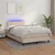 Produktbild 5 för Ramsäng med madrass & LED cappuccino 120x190 cm konstläder