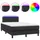 Ramsäng med madrass & LED svart 120x190 cm konstläder