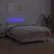 Produktbild 4 för Ramsäng med madrass & LED cappuccino 120x190 cm konstläder