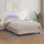 Ramsäng med madrass & LED cappuccino 120x190 cm konstläder