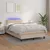 Produktbild 5 för Ramsäng med madrass & LED cappuccino 120x190 cm konstläder