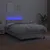 Produktbild 4 för Ramsäng med madrass & LED vit 120x190 cm konstläder