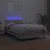 Produktbild 4 för Ramsäng med madrass & LED cappuccino 120x190 cm konstläder