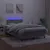 Produktbild 4 för Ramsäng med madrass & LED ljusgrå 120x190 cm sammet