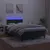Produktbild 4 för Ramsäng med madrass & LED mörkgrön 120x190 cm sammet