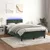 Produktbild 5 för Ramsäng med madrass & LED mörkgrön 120x190 cm sammet
