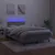 Produktbild 4 för Ramsäng med madrass & LED ljusgrå 120x190 cm sammet