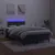 Produktbild 4 för Ramsäng med madrass & LED svart 120x190 cm sammet