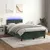 Produktbild 5 för Ramsäng med madrass & LED mörkgrön 120x190 cm sammet