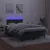 Produktbild 4 för Ramsäng med madrass & LED mörkgrön 120x190 cm sammet