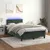 Produktbild 5 för Ramsäng med madrass & LED mörkgrön 120x190 cm sammet