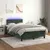Produktbild 5 för Ramsäng med madrass & LED mörkgrön 120x190 cm sammet