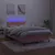 Produktbild 4 för Ramsäng med madrass & LED rosa 120x190 cm sammet