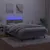 Produktbild 4 för Ramsäng med madrass & LED ljusgrå 120x190 cm sammet