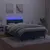 Produktbild 4 för Ramsäng med madrass & LED mörkblå 120x190 cm sammet
