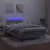 Produktbild 4 för Ramsäng med madrass & LED ljusgrå 120x190 cm sammet