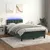 Produktbild 5 för Ramsäng med madrass & LED mörkgrön 120x190 cm sammet