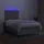 Ramsäng med madrass & LED ljusgrå 120x190 cm tyg