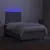Produktbild 4 för Ramsäng med madrass & LED ljusgrå 120x190 cm tyg