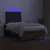 Produktbild 4 för Ramsäng med madrass & LED mörkbrun 120x190 cm tyg