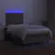 Produktbild 4 för Ramsäng med madrass & LED taupe 120x190 cm tyg