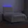 Ramsäng med madrass & LED gräddvit 120x190 cm tyg