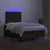 Produktbild 4 för Ramsäng med madrass & LED mörkbrun 120x190 cm tyg