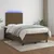 Produktbild 5 för Ramsäng med madrass & LED mörkbrun 120x190 cm tyg
