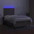 Produktbild 4 för Ramsäng med madrass & LED taupe 120x190 cm tyg