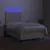 Produktbild 4 för Ramsäng med madrass & LED gräddvit 120x190 cm tyg