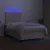 Produktbild 4 för Ramsäng med madrass & LED gräddvit 120x190 cm tyg