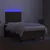Produktbild 4 för Ramsäng med madrass & LED mörkbrun 120x190 cm tyg