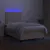 Produktbild 4 för Ramsäng med madrass & LED gräddvit 120x190 cm tyg