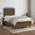 Produktbild 5 för Ramsäng med madrass & LED mörkbrun 120x190 cm tyg