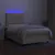 Produktbild 4 för Ramsäng med madrass & LED gräddvit 120x190 cm tyg