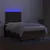 Produktbild 4 för Ramsäng med madrass & LED mörkbrun 120x190 cm tyg