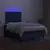Produktbild 4 för Ramsäng med madrass & LED blå 120x190 cm tyg
