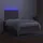 Ramsäng med madrass & LED ljusgrå 120x190 cm tyg