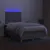 Produktbild 4 för Ramsäng med madrass & LED ljusgrå 120x190 cm tyg