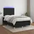 Produktbild 5 för Ramsäng med madrass & LED svart 120x190 cm tyg