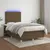Produktbild 5 för Ramsäng med madrass & LED mörkbrun 120x190 cm tyg
