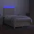 Produktbild 4 för Ramsäng med madrass & LED gräddvit 120x190 cm tyg