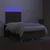 Produktbild 4 för Ramsäng med madrass & LED mörkbrun 120x190 cm tyg